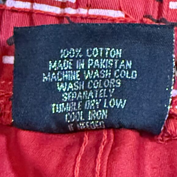 NWT Legendary Status Joggers Mens Red Splatter Striped Size L RUNS SLIM - Picture 7 of 10